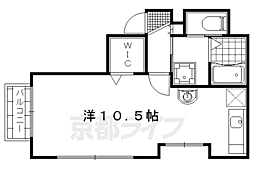 コフェレット ワンルームの間取図画像