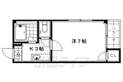 ハミング馬町 1Kの間取図画像