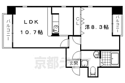 グランドーリア西院 1LDKの間取図画像
