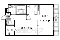 マナウイング 1LDKの間取図画像