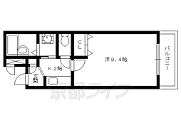 アローズマンション 1Kの間取図画像