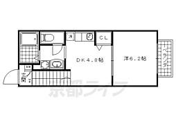 カーサディカメリア 1DKの間取図画像