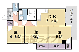 カルム32 3DKの間取図画像