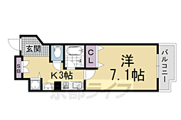 ランドマークシティ京都烏丸五条 1Kの間取図画像