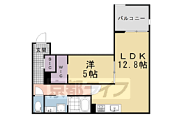 ForestMaison京都北山 WEST 1LDKの間取図画像