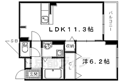 シエル・エトワール 1LDKの間取図画像
