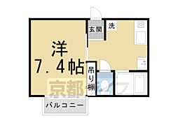 ラフィネ山喜 1Kの間取図画像