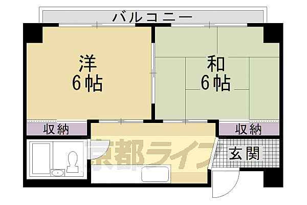 エスプリット横山 503｜京都府京都市東山区本池田町(賃貸マンション2K・5階・29.65㎡)の写真 その2