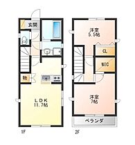 パストラル C棟 ｜ 栃木県大田原市末広２丁目4-20（賃貸一戸建2LDK・--・62.93㎡） その2