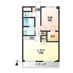 ロイヤルズマンション戸祭 1LDKの間取図画像