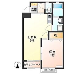 ハイツ.S.E.B 1LDKの間取図画像