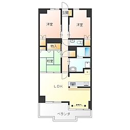 グランドハイツ睦町 3LDKの間取図画像