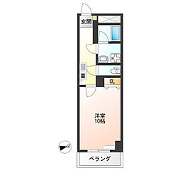 ロイヤル金信4 1Kの間取図画像