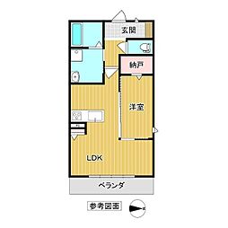 Kilele 1LDKの間取図画像