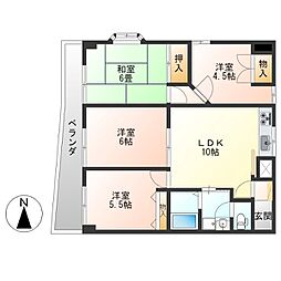 プレステージ簗瀬 4LDKの間取図画像