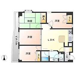 プレステージ簗瀬 4LDKの間取図画像