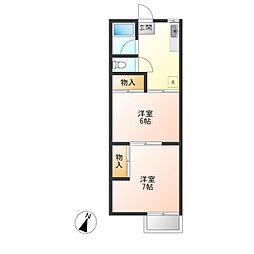 アタックスハイツ 2Kの間取図画像