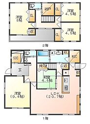 JR山陽本線 東岡山駅 徒歩21分 5SLDKの間取り