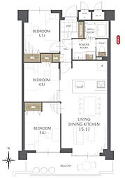 ライオンズマンション南中央 3LDKの間取図画像