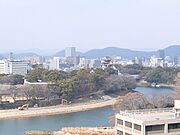 屋上からの岡山城遠望（拡大）