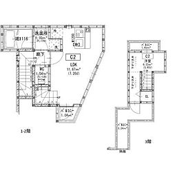 FAIR阿佐ヶ谷 2階1LDKの間取り