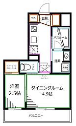 東京メトロ丸ノ内線 新高円寺駅 徒歩7分の賃貸マンション 10階1DKの間取り