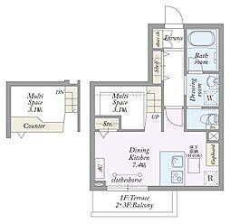 My Style vintage 若宮 ワンルームの間取図画像