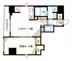 中野レジデンス壱番館 1LDKの間取図画像
