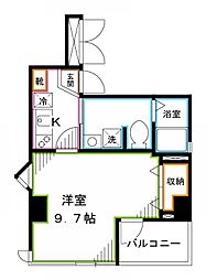 ラ・ヴィオレ東中野 1Kの間取図画像