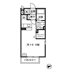 カルム中野 ワンルームの間取図画像