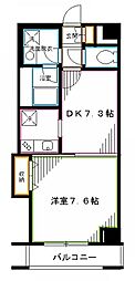 アミカルエフ 1DKの間取図画像