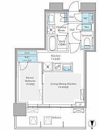 パークシティ中野ザタワーエアーズ 1LDKの間取図画像