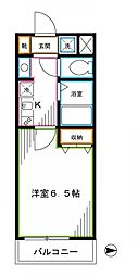 エルシア中野 1Kの間取図画像