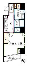 T-court2 1Kの間取図画像