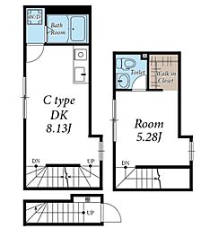 Sincrease高円寺 1LDKの間取図画像