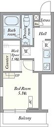 MyStylevintage中野富士見町 1Kの間取図画像