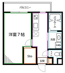 MF阿佐谷南 1Kの間取図画像