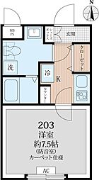 ラシクラス西落合 1Kの間取図画像