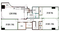 アークビル西新宿 3LDKの間取図画像