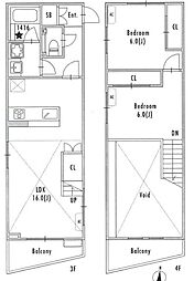GRANPASEO 阿佐ヶ谷II 2LDKの間取図画像