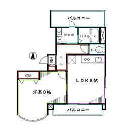 ルームズ 1LDKの間取図画像