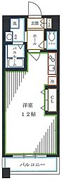 四丁目ヒルズ ワンルームの間取図画像