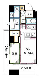 アジールコフレ中野坂上 1DKの間取図画像