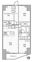 ディームス方南町 2SLDKの間取図画像