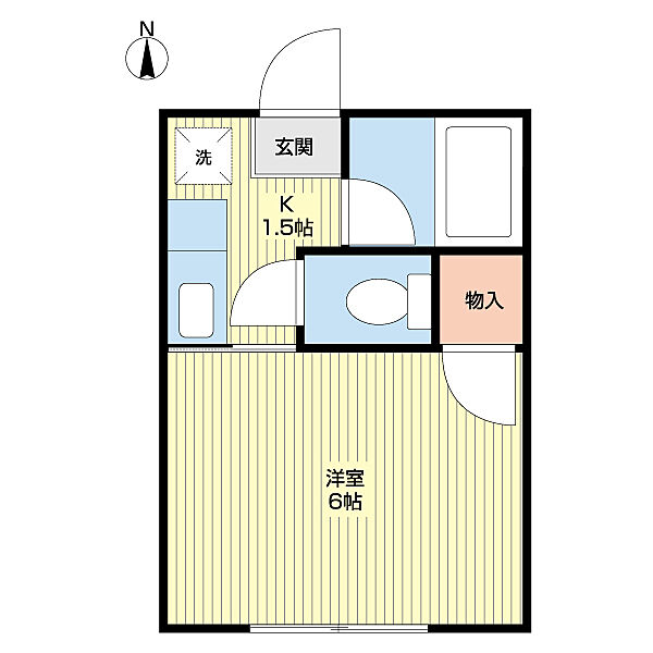 メゾン　プリエール 203｜神奈川県秦野市鶴巻北１丁目(賃貸アパート1K・2階・18.18㎡)の写真 その2