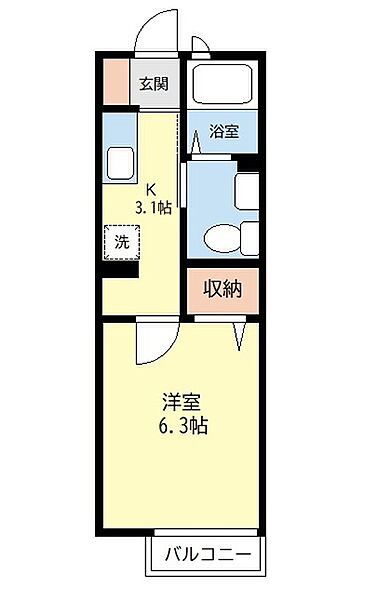 メゾンわかくさ 103｜神奈川県平塚市北金目３丁目(賃貸アパート1K・1階・22.96㎡)の写真 その2