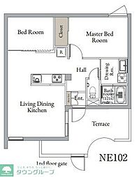 練馬区中村北2丁目マンション 1LDKの間取図画像