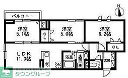セレスティア豊玉南 1LDKの間取図画像