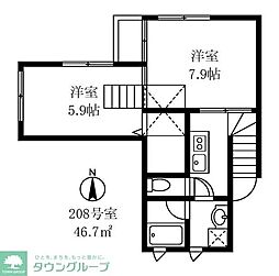 パームグローヴ 2Kの間取図画像
