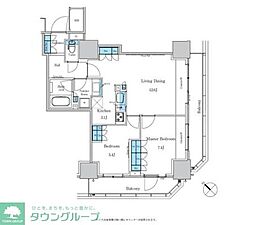 パークアクシス滝野川ラブリーズ 2LDKの間取図画像
